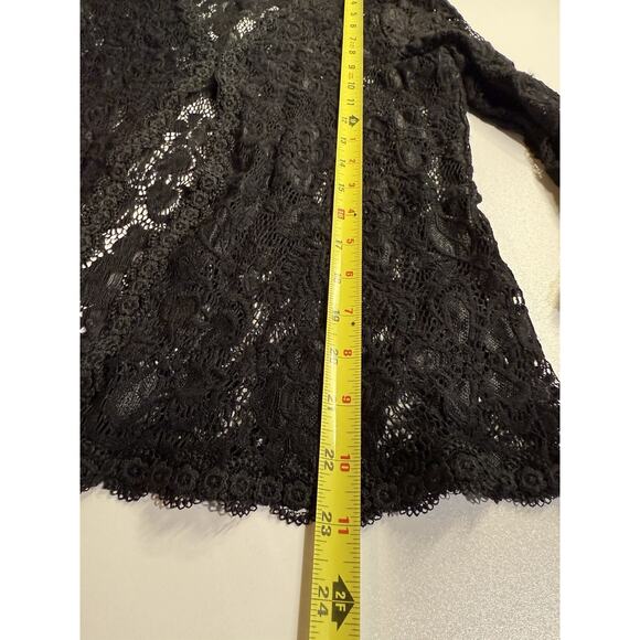 Benancy Lace Cardigan Sz L Black Whimsigoth Witchy Fairy Grunge Gothic Sheer Y2K - Picture 8 of 9